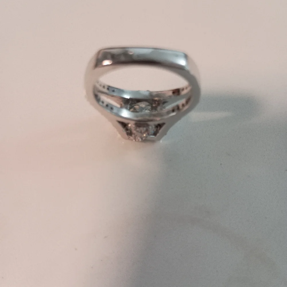 5.57 Ct  Ice White Round Moissanite Diamond Engagement Ring Silver Size 7 - Picture 10 of 13